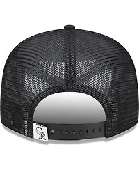 Men's New Era Black Colorado Rockies Team Color Trucker 9FIFTY Snapback Hat