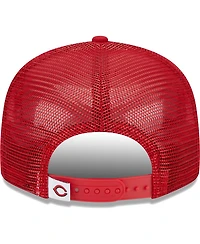 Men's New Era Red Cincinnati Reds Team Color Trucker 9FIFTY Snapback Hat