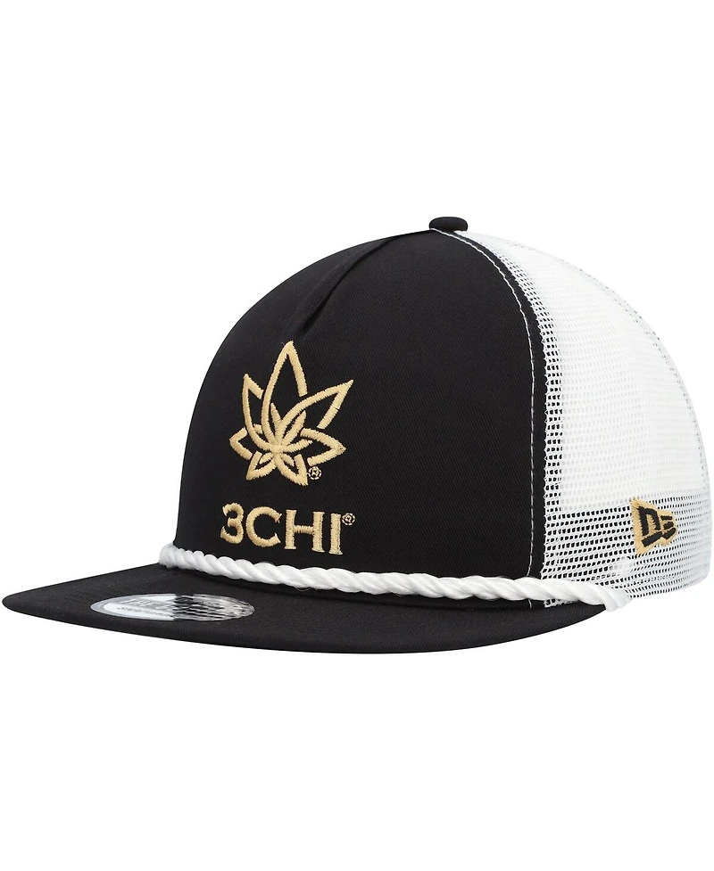 Men's New Era Black Kyle Busch 3Chi Golfer Snapback Hat