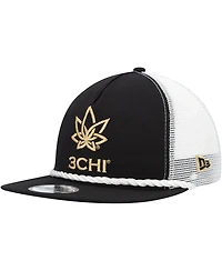 Men's New Era Black Kyle Busch 3Chi Golfer Snapback Hat