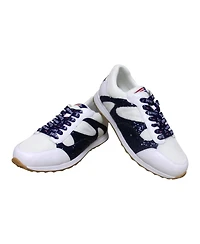 Women's Cuce White New England Patriots Glitter Sneakers