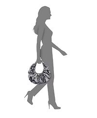 Nina Ruched Metallic Hobo