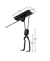 Bike Hanger - Overhead Hoist Pulley System with 100lb Capacity for Bicycles or Ladders - Secure Garage Ceiling Storage by Rad Cycle