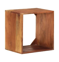 Wall Shelf 15.7"x11.8"x15.7" Solid Acacia Wood