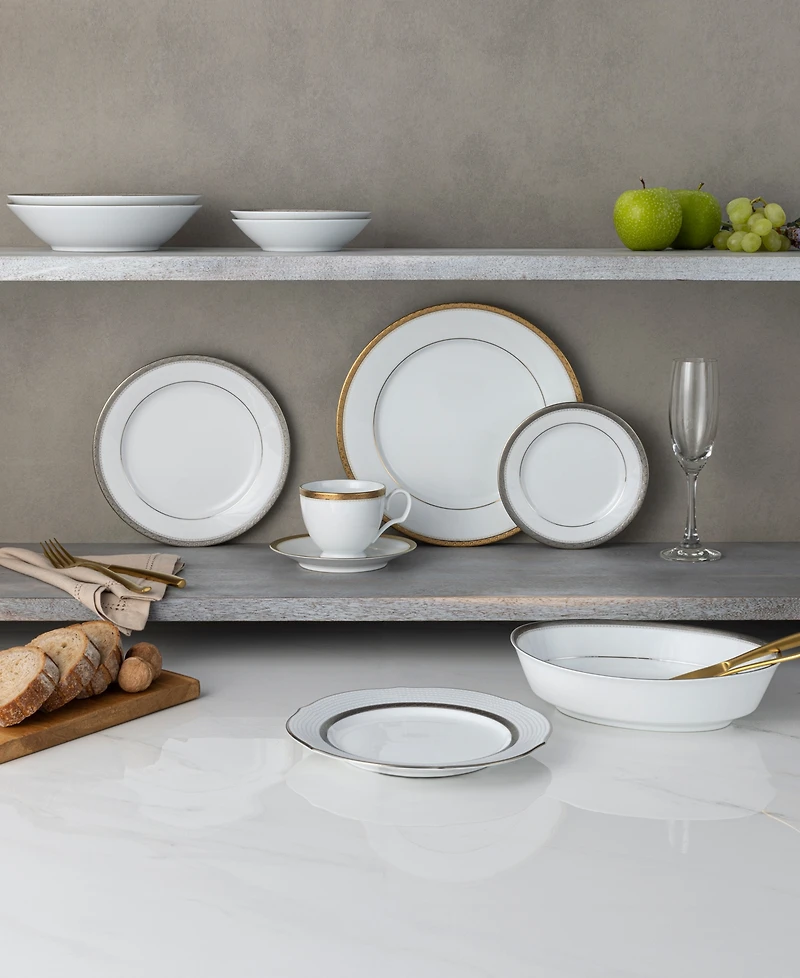 Noritake Charlotta Platinum 5 Piece Place Setting