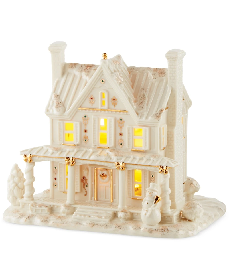 Lenox Mistletoe Park Lighted Farmhouse Figurine, Exclusively at Macy's