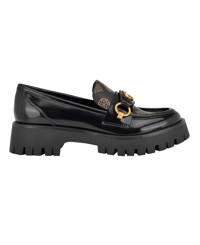 Guess Women's Almost Bit Slip-On Lug Loafer