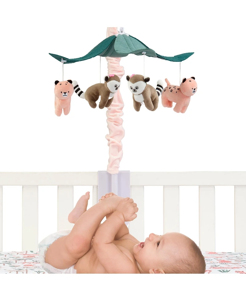 Lambs & Ivy Enchanted Safari Animal Musical Baby Crib Mobile Jungle Soother Toy