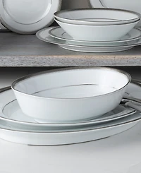 Noritake Charlotta Platinum Oval Vegetable Bowl, 32 oz
