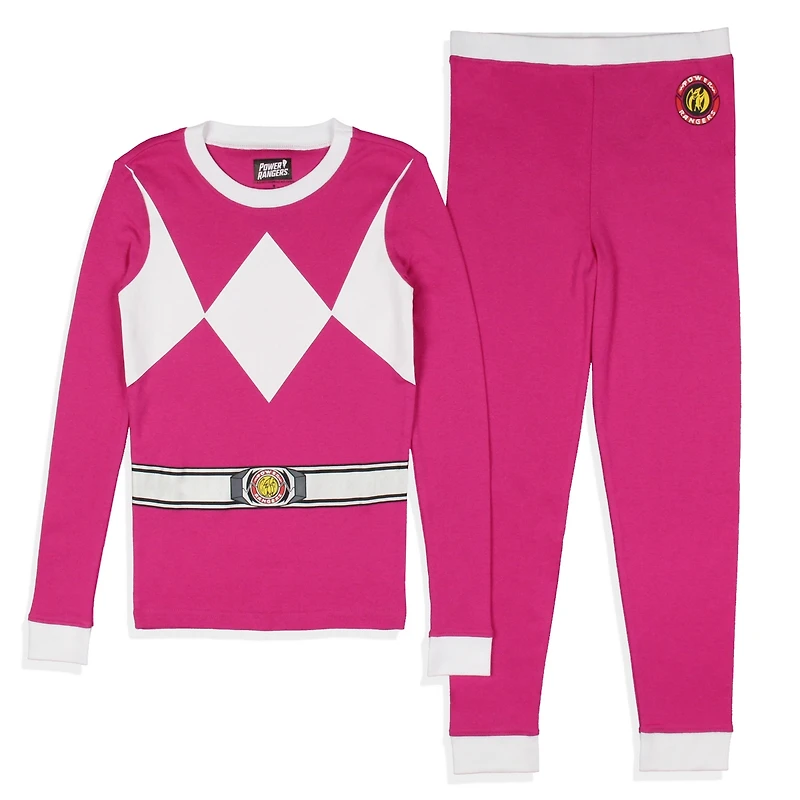 Power Rangers Kids Character 2-Piece Tight-Fit Uniform Sleep Pajama Set