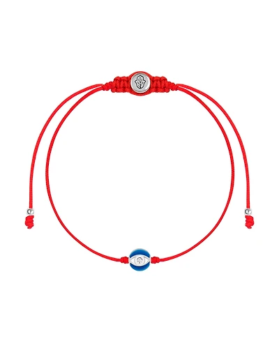 Super Guardian - Navy Enamel Evil Eye Red String Bracelet