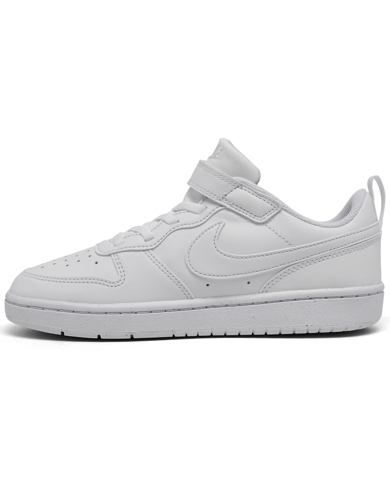 Nike Little Kids Court Borough Low Recraft Adjustable Strap Casual Sneakers From Finish Line
