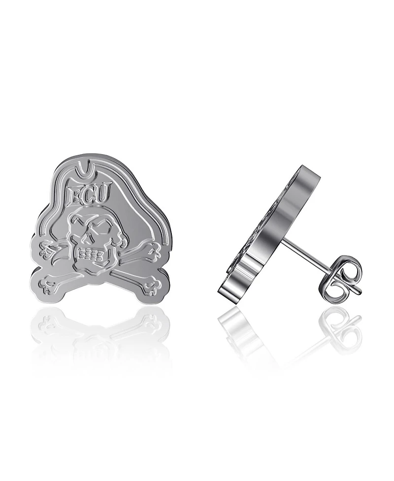 Women's Dayna Designs Ecu Pirates Team Logo Silver Post Earrings