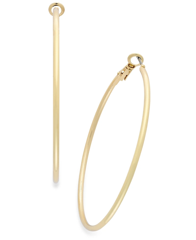 I.n.c. International Concepts Gold-Tone Large Thin Hoop Earrings, 2.4", Created for Macy's