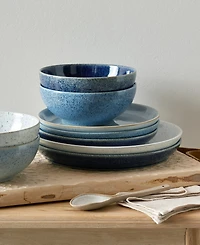 Denby Studio Blue Medium Coupe Plates, Set of 4