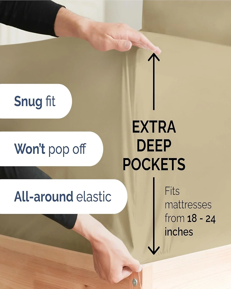 Piece Extra Deep Pocket Microfiber Sheet Set