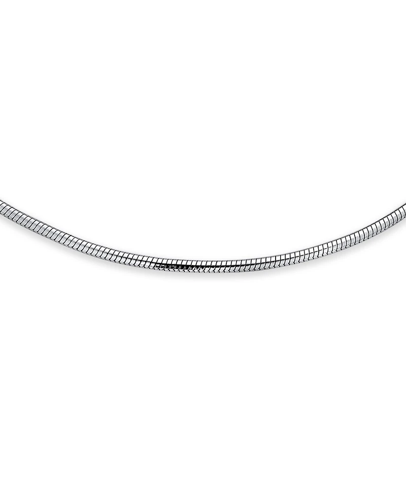 Bling Jewelry Simple Plain Snake Chain Anklet Strong Ankle Bracelet .925 Sterling Silver