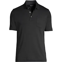 Lands' End Men's Short Sleeve Cotton Supima Polo Shirt with Pocket