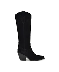 Nine West Women's Smash Stacked Block Heel Cowboy Boots
