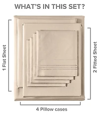 7 Piece Microfiber Solid Sheet Set - Split King