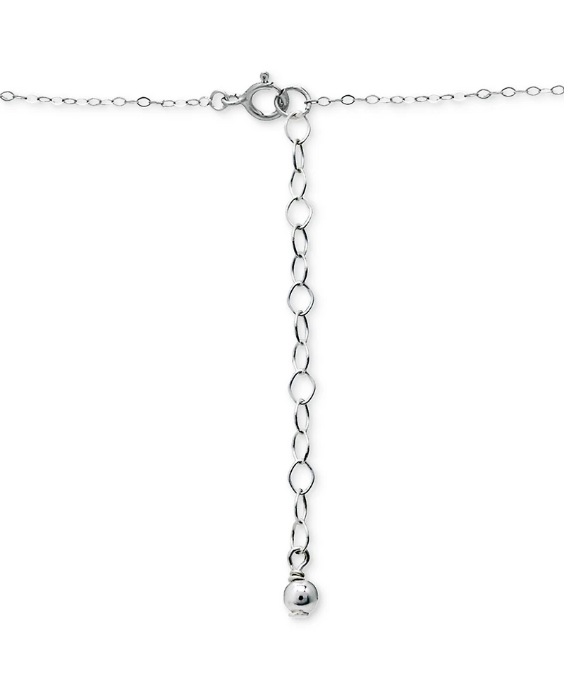 Giani Bernini Cubic Zirconia Bezel Curved Bar Collar Necklace, 16" + 2" extender, Created for Macy's