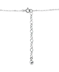 Giani Bernini Cubic Zirconia Bezel Curved Bar Collar Necklace, 16" + 2" extender, Created for Macy's