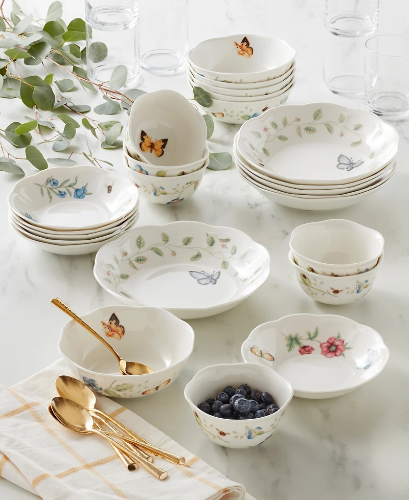 Lenox Butterfly Meadow 24 Pc. Porcelain Bowl Set, Service for 6