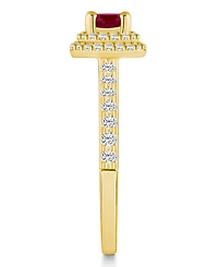 Macy's Ruby (5/8 Ct. t.w.) and Diamond (1/2 Halo Ring