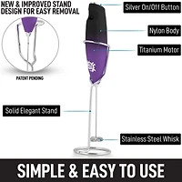 Milk Boss Powerful Milk Frother Handheld With Upgraded Holster Stand