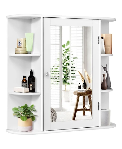 Multipurpose Mount Wall Surface Bathroom Storage Cabinet Mirror