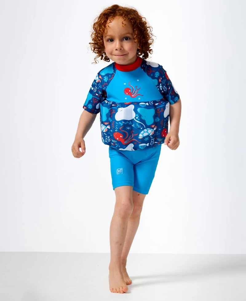 Splash About Toddler Boys Sea Printed Sleeved Floatsuit