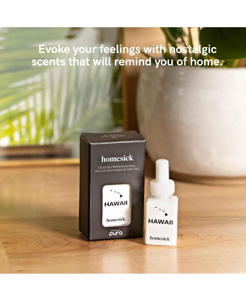 Pura Homesick Home Scent Refill - Hawaii - Smart Home Air Diffuser Fragrance - Up to 120-Hours of Luxury Fragrance per Refill