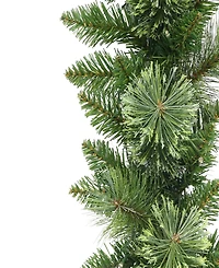 Puleo 9' x 10" Pre-Lit Garland with Battery Operated Timer