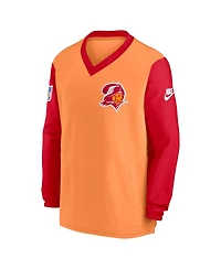 Men's Nike Orange Tampa Bay Buccaneers Throwback V-Neck Pullover Windbreaker