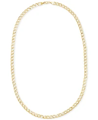 Lightweight 20" Curb Link Chain Necklace (5mm) in 14k Gold