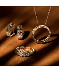 Le Vian Chocolate Diamond Ombre Circle 18" Adjustable Pendant Necklace (1-1/5 ct. t.w.) in 14k Rose Gold , 14k White Gold or 14k Yellow Gold