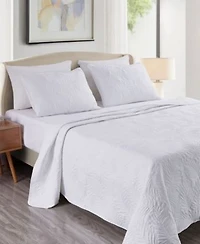 Videri Home Coastal Palm Embroidered Quilt Sets