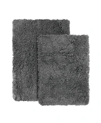 2 Piece Ultra Soft Non Slip Shaggy Bath Rug - Small & Medium