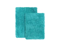 2 Piece Ultra Soft Non Slip Shaggy Bath Rug - Small & Medium