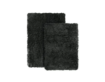 2 Piece Ultra Soft Non Slip Shaggy Bath Rug - Small & Medium