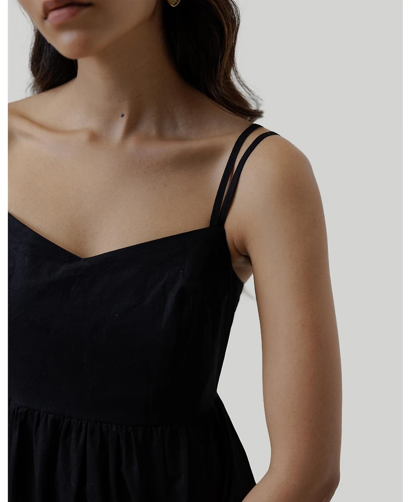 Reistor Women's Strappy Gathered Midi Dress