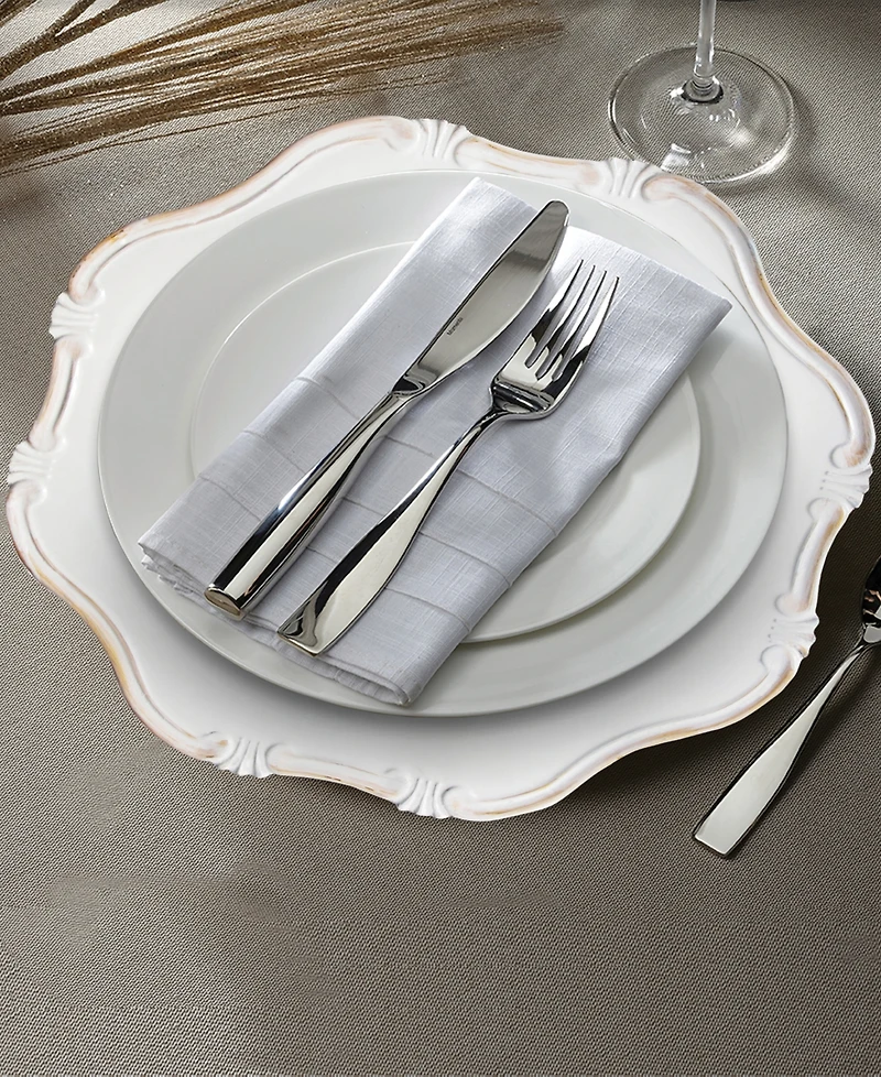 American Atelier Baroque Charger Plate 12 Piece Dinnerware Set, Service for