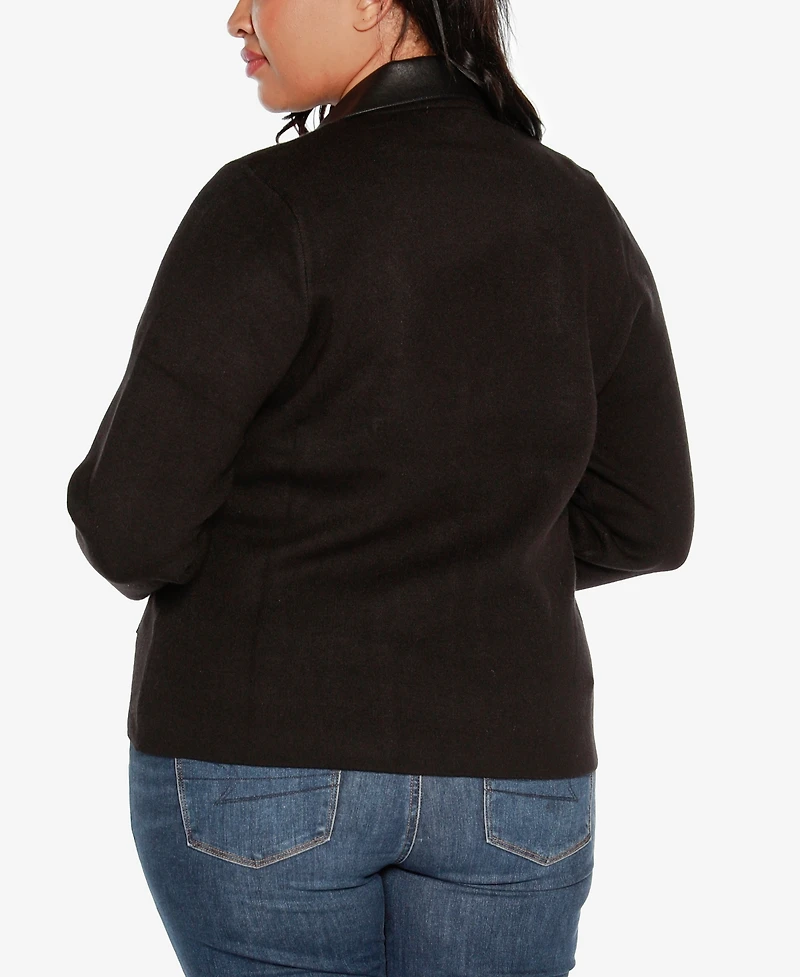 Belldini Black Label Plus Motorcycle Sweater Jacket