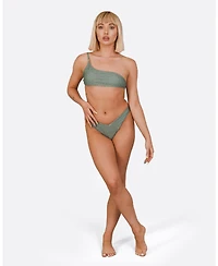 Oosc Women's Sahara Sage Cold Shoulder Bikini Top