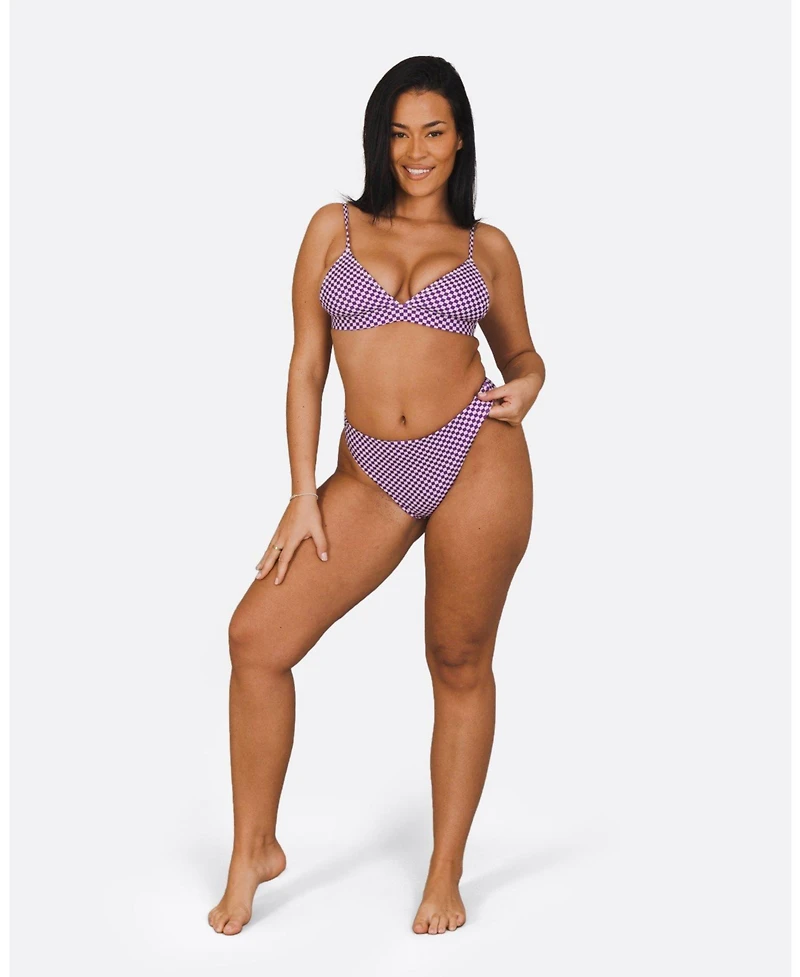 Oosc Women's Checkmate Mile High Bikini Bottoms