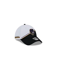 Men's New Era White, Black Baltimore Ravens 2023 Sideline 39THIRTY Flex Hat