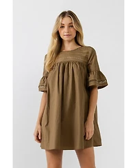 English Factory Women's Lace Detail Mini Dress