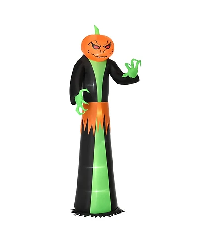 Homcom 9' Inflatable Halloween Pumpkin Outdoor Led Lighted Party Decorations