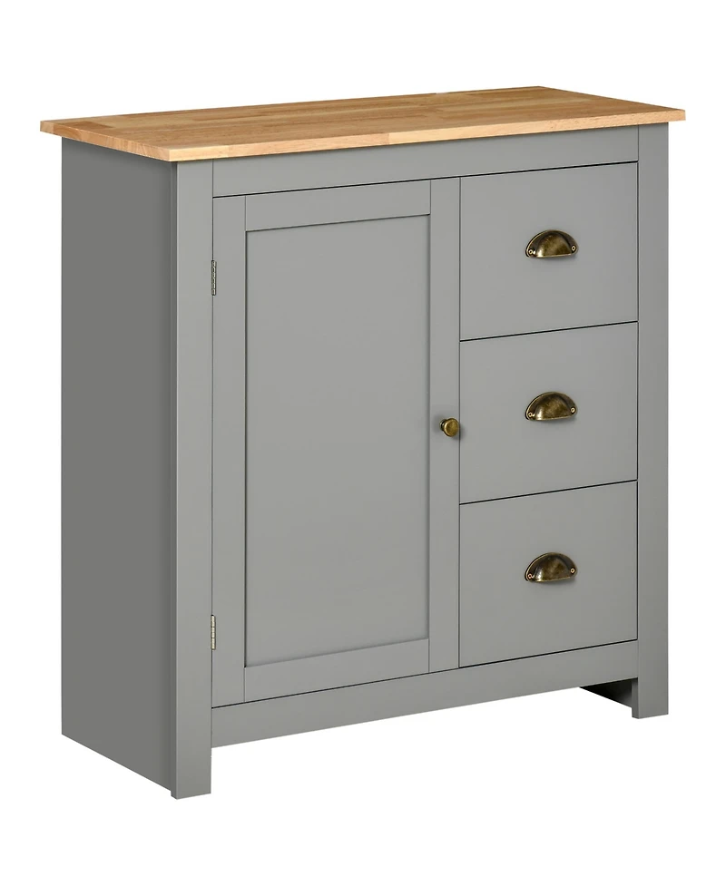 Homcom Modern Kitchen Sideboard Storage Cabinet with 3 Drawers,