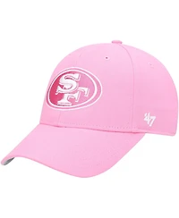 Big Girls '47 Brand Pink San Francisco 49ers Rose Mvp Adjustable Hat